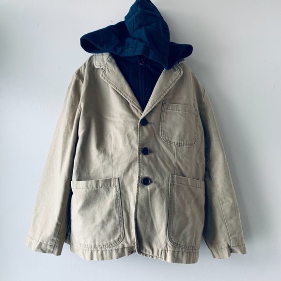 GAP KIDS faux-hoodie cotton jacket size M/8 - Picture 6 of 16